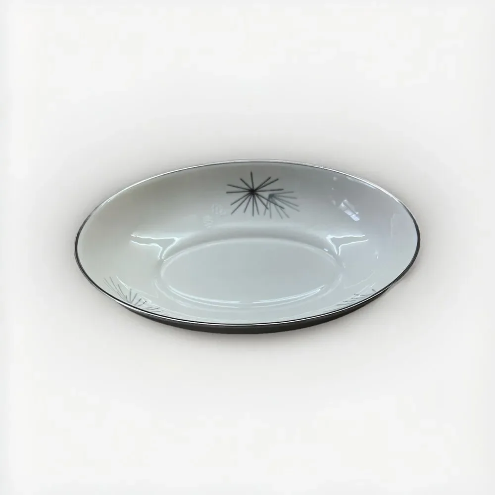 Franciscan SILVER PINE 9” Oval Vegetable Serving Bowl MCM Vintage Atomic